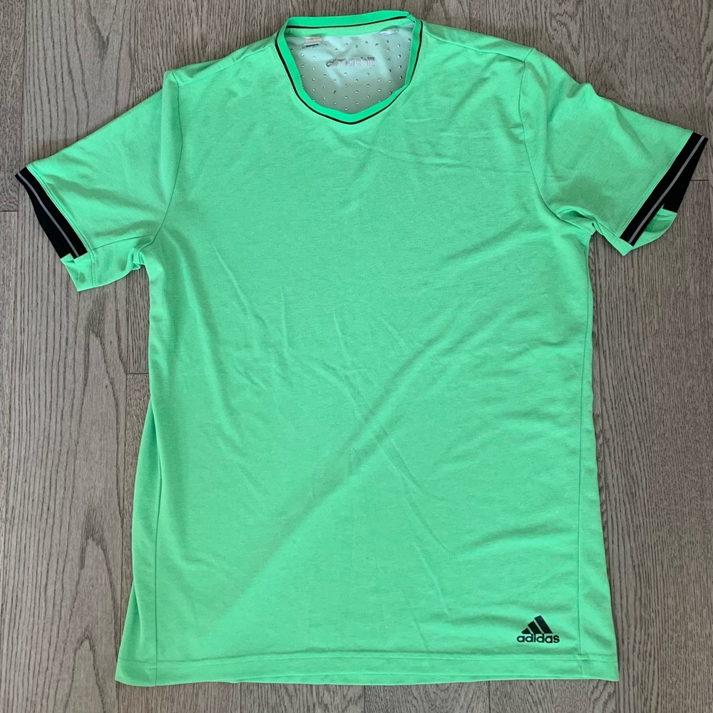 Adidas Climachill Workout Tee in Bright Lime Green